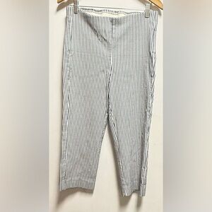 Chico's Black and White Striped Chinos